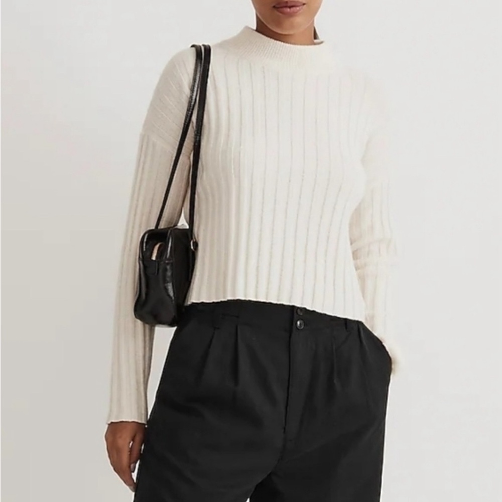 Madewell Cream Turtleneck Sweater